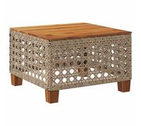 Garden Table Outdoor Table Patio Dining Table Poly Rattan Acacia Wood vidaXL