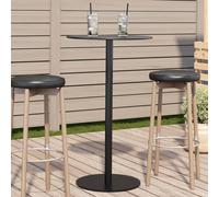 vidaXL Garden Table Round Black Ø60x105 cm Steel