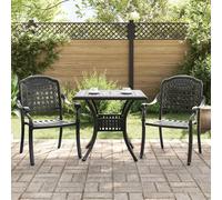 vidaXL Garden Table Set 3 pcs Bronze Cast Aluminium