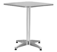 vidaXL Garden Table Silver 60cm Aluminium Outdoor Desks Water Proof Patio
