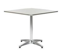vidaXL Garden Table Silver 80cm Aluminium Outdoor Desks Water Proof Patio
