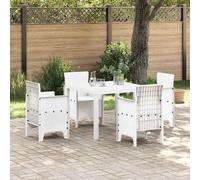 vidaXL Garden Table White 100 x 100 x 73 cm Poly Rattan