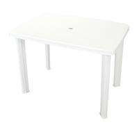 Garden Table White 101x68x72 cm Plastic