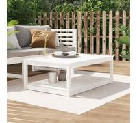 vidaXL Garden Table White 121x82.5x45 cm Solid Wood Pine