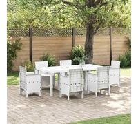 vidaXL Garden Table White 200 x 100 x 73 cm Poly Rattan