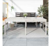 vidaXL Garden Table White 203.5x100x76 cm Solid Wood Pine