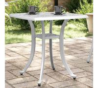vidaXL Garden Table White 53x53x53 cm Cast Aluminium