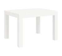 vidaXL Outdoor Garden Table - Modern Style Polypropylene Patio Furniture for Balcony, Terrace - Lightweight, Durable & Easy to Assemble - 59x47x40cm - White