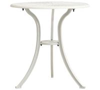 Vidaxl Garden Table White 62X62X65 Cm Cast Aluminium Garden Tables