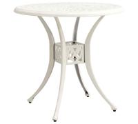 vidaXL Garden Table White 78x78x72 cm Cast Aluminium NEW