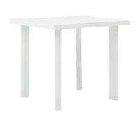 vidaXL Garden Table White 80x75x72 cm Plastic