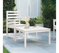 vidaXL Garden Table White 82.5x82.5x45 cm Solid Wood Pine