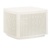 vidaXL Garden Table White Plastic Side Coffee Summer Desk Outdoor Furniture
