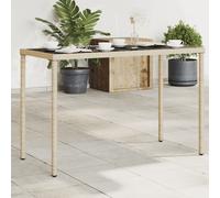 Garden Table with Top Patio Dining Table Outdoor Table Poly Rattan vidaXL