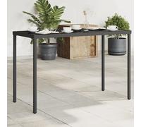 Rectangular Garden Dining Table with Glass Top Outdoor Table Patio Tables VidaXL