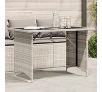 Garden Table with Top Outdoor Dining Table Coffee Table Poly Rattan vidaXL