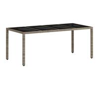 Garden Table Outdoor Table Balcony Yard Patio Dining Table Poly Rattan vidaXL