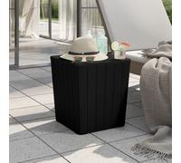 vidaXL Garden Table with Removable Lid Black Polypropylene UK GF0