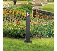 vidaXL Garden Tanker with Faucet Anthracite Stone Look Water Tap Column Patio