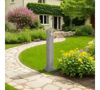 vidaXL Garden Tanker with Faucet Light Grey Stone Look