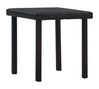 vidaXL Garden Tea Table Brown 40x40x40 cm Poly Rattan UK HOT