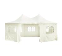 vidaXL Garden Tent Cover 6 x 4.5 x 3 m Cream Fabric, Modern Octagonal Garden Ten