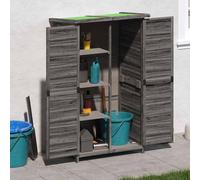 vidaXL Garden Tool Shed Grey 83x57x140 cm Solid Wood Pine