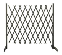 vidaXL Solid Firwood Garden Trellis Fence Grey 180x100 cm Extending Barrier 314829