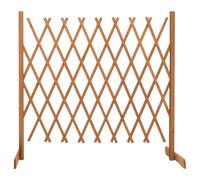 vidaXL Solid Firwood Garden Trellis Fence Orange 180x100 cm Extending Barrier