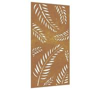 vidaXL Garden Wall Decoration, Metal Wall Art with Leaf Design, Wall Decor for Outdoor Garden Patio Balcony Yard Patio Lawn, Corten Steel