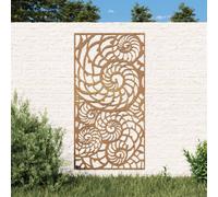 vidaXL Corten Steel Garden Wall Art - Shell Design Outdoor Wall Decoration, Durable Weathering Steel, Easy Mount, 105x55 cm