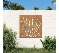 vidaXL Garden Wall Decoration 55x55 cm Corten Steel Grass Design