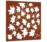 vidaXL Garden Wall Decoration 55x55 cm Corten Steel Maple Leaf Design