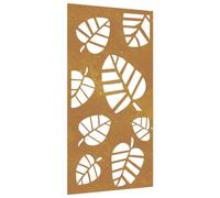 vidaXL Garden Wall Decoration in Corten Rusty Steel - Nature-Inspired Leaf Design - 105x55 cm - Durable Outdoor Wall Art