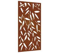 vidaXL Garden Wall Decoration, Metal Wall Art with Bamboo Leaf Design, Wall Deco