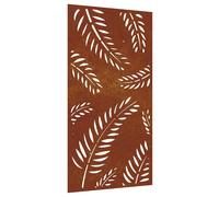 vidaXL Garden Wall Decoration Wall Art Wall Decor Corten Steel Leaf Design
