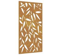 vidaXL Garden Wall Decoration Wall Art Decor Corten Steel Bamboo Leaf Design