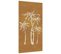 vidaXL Garden Wall Decoration Wall Art Decor Corten Steel Palm Tree Design