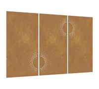 vidaXL Garden Wall Decoration Wall Art Decors 3 pcs Corten Steel Sun Design