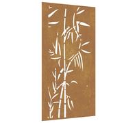 vidaXL Garden Wall Decoration Wall Art Wall Decor Corten Steel Bamboo Design