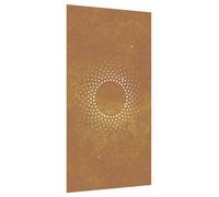vidaXL Garden Wall Decoration Sun Design 105x55 cm Corten Steel Brown