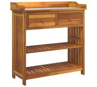 vidaXL Garden Wardrobe 93 x 41.5 x 98 cm Solid Acacia Wood with Galvanised Hardware and Natural Oil Finish It has a modern design with legs in place, it is durable and versatile.