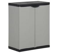 Vidaxl Garden Waste Cabinet Grey And Black 68X40X85 Cm Pp