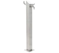 vidaXL Garden Water Column Stainless Steel Square 95cm Watering Irrigation