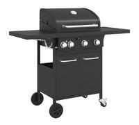 vidaXL Gas BBQ Grill with 4 Burners, Gas Barbecue Grill for Outdoor, Free-Standi