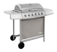 VidaXL Gas BBQ Grill with 6 Burners Silver (FR/BE/IT/UK/NL only)