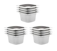 vidaXL Gastronorm Containers 12 pcs GN 1/6 100 mm Stainless Steel