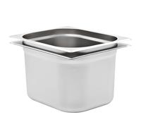 vidaXL 2 pcs Gastronorm Containers - GN 1/2 200mm - Durable Stainless Steel - Stackable, Scratch-Free and Easy to Clean - Ideal for Professional Kitchen Use