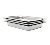 vidaXL Gastronorm Containers 4 pcs GN 1/1 65 mm Stainless Steel