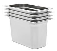 vidaXL Gastronorm Containers 4 pcs GN 1/3 200 mm Stainless Steel